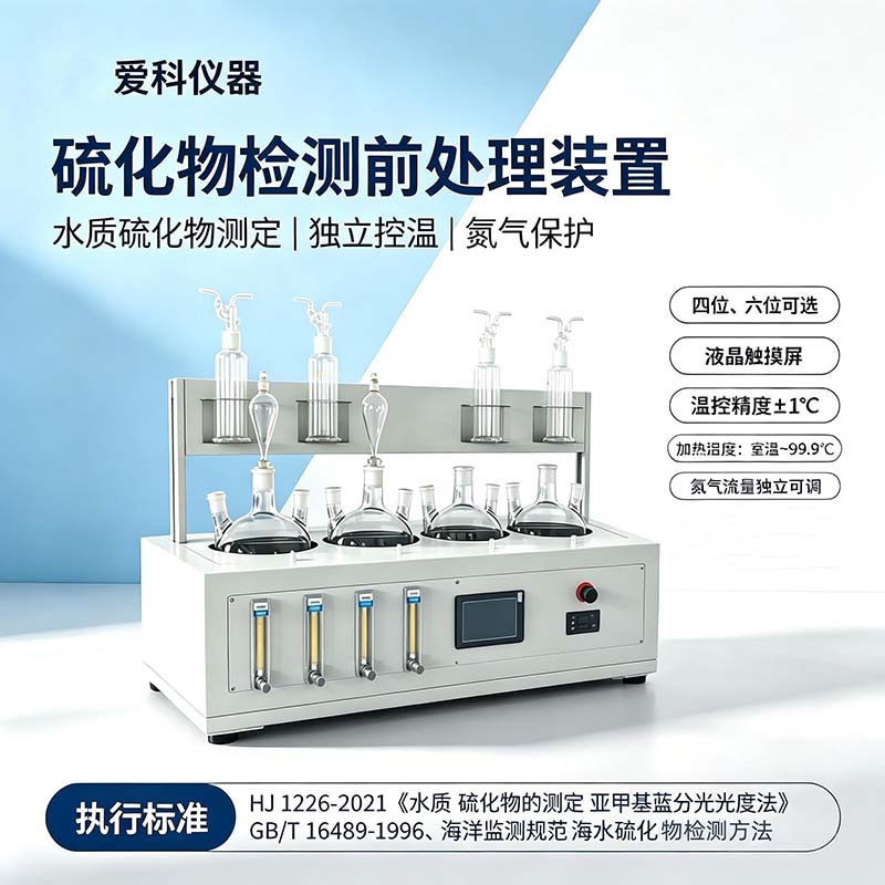 海水硫化物酸化吹脱仪如何选型才能提高检测效率